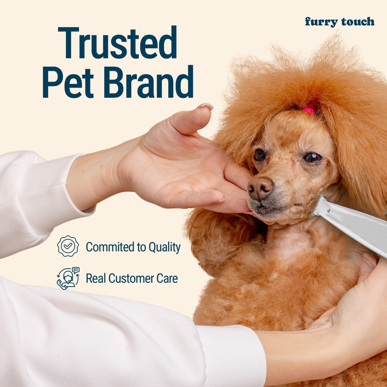 Dog Paw Trimmer - Electric Cordless Pet Clippers for Dogs & Cats - Quiet Dual...