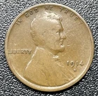 1914-D Lincoln Wheat Cent 1c Fine Key Date Penny