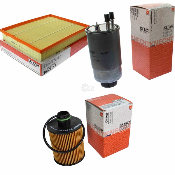 Mahle / Knecht Kraftstofffilter KL 567 Luftfilter LX 1294 ÖLfilter OX 553D-image
