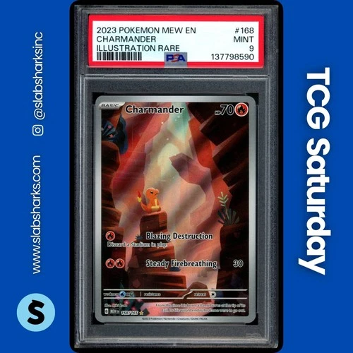 2023 POKEMON SV 151 #168/165 CHARMANDER ILLUSTRATION RARE PSA 9