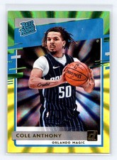 2020-21 Donruss #208 Cole Anthony Holo Green and Yellow Laser RC