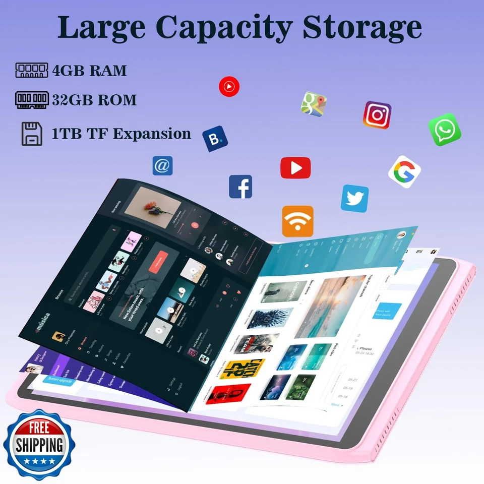Tablet Android 14 Tablets 8 inch, WiFi 6 Tablet Computer 2GB RAM 32GB ROM, 12 - Image 3 of 4