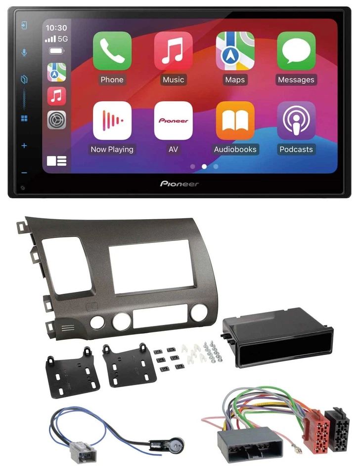 Pioneer DAB USB MP3 Bluetooth 2DIN Autoradio für Honda Civic Hybrid FD3 06-10 an - Bild 1 von 4