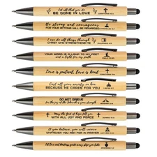 Bible Inspirational Stylus Pens Bulk Christian Pens with Scripture Great for All