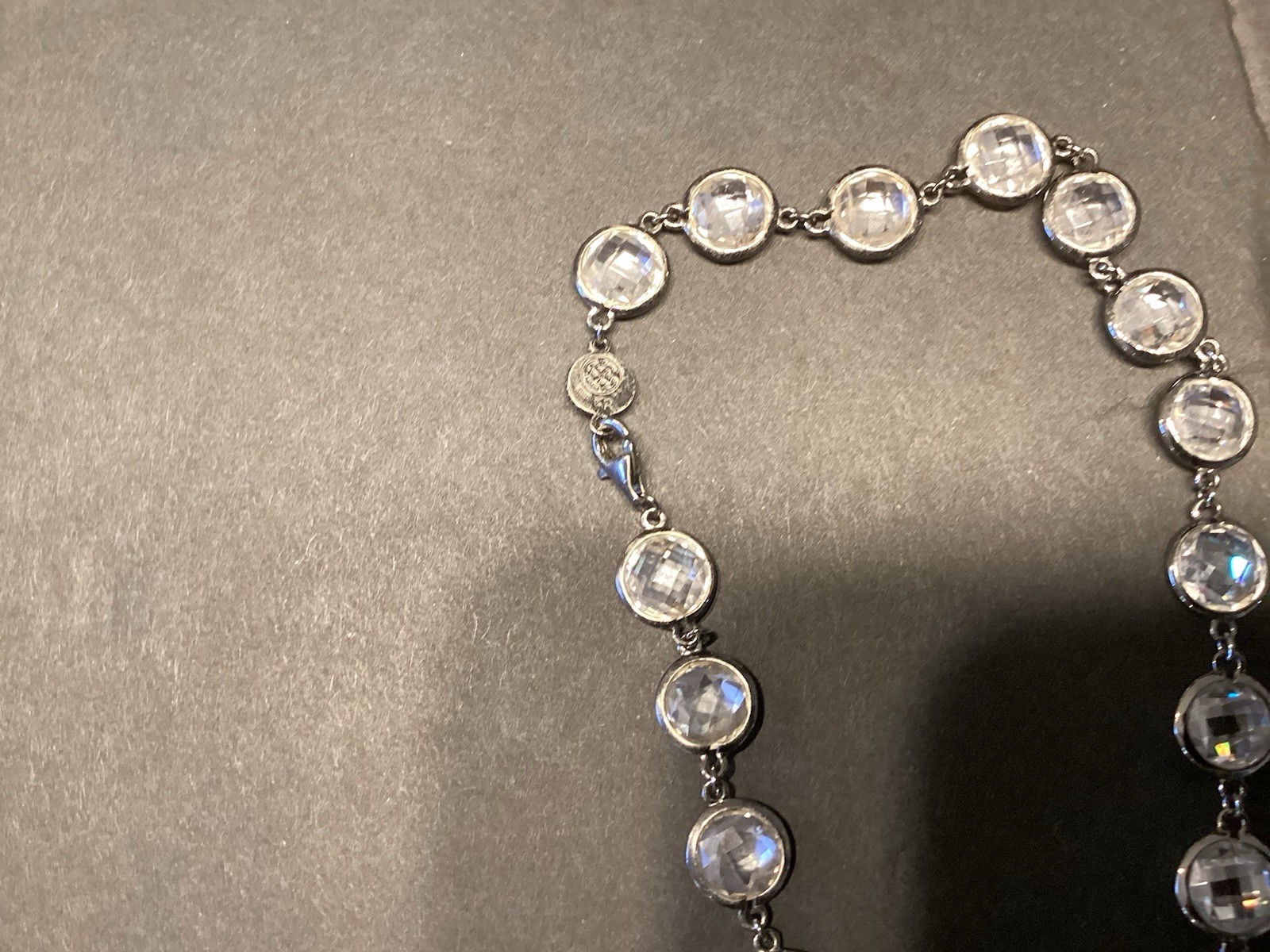 Beautiful Frieda Rothman  32” Crystal Necklace