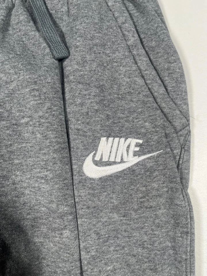 Nike Pants Youth Large Gray Joggers Sweatpants Fleece Swoosh Logo Drawstring - Image 4 of 4