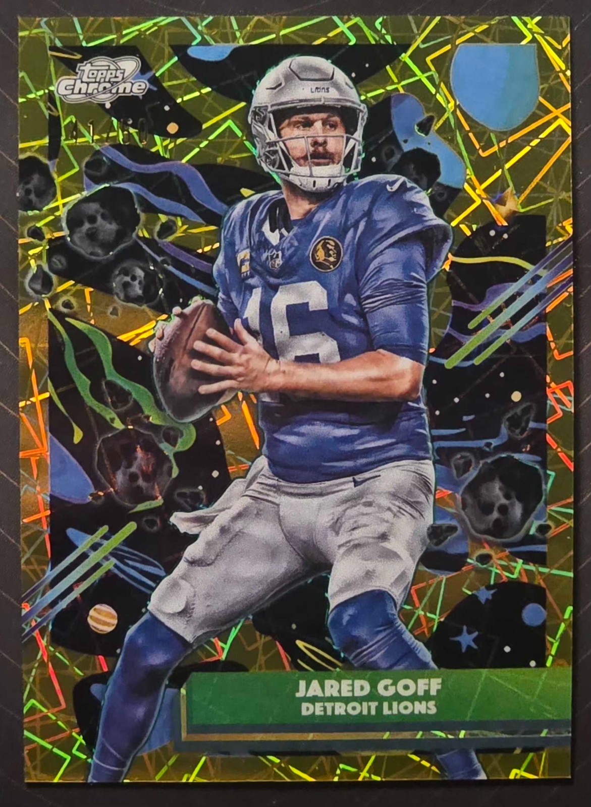 🔴RR 2025 Topps Chrome Jared Goff Geometric Refractor /50 Lions SSP #31