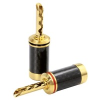 Dynavox Bananenstecker Bananenhohlstecker Carbon Messing Vergoldet Ø 5Mm 2Er-Set