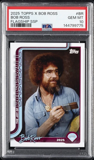 2025 TOPPS X BOB ROSS THE JOY OF BB FLAGSHIP SSP #BR BOB ROSS PSA 10