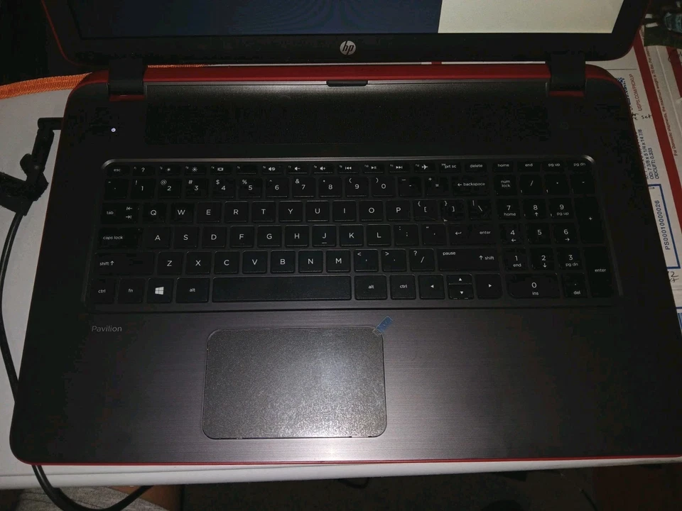 HP  Beats 17 " Red Laptop AMD  A10-5745M 2.1GHz/4GB/ [Parts - GOOD MOTHERBOARD ] - Image 4 of 4