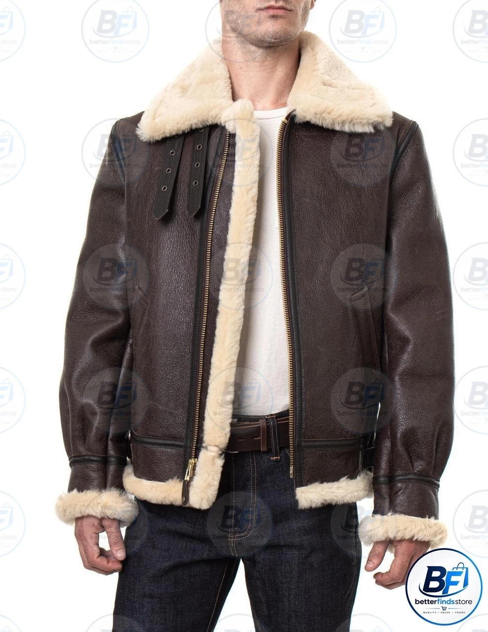 Leon Kennedy Leather Bomber Jacket|Handmade Resident Evil 4 RE4 Cosplay Costume - product detail image 4