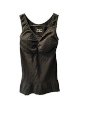 Women  s Shapewear Tank Top XL Slimming Built-In Bra Black Stretch