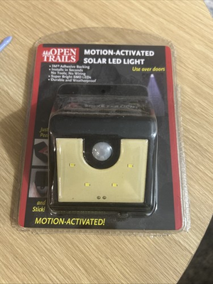 #ad Motion Activated Solar LED OPEN TRAILS NEW $7.89