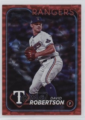 2024 Topps Update Red Crackle Foilboard 66/199 David Robertson #US284 0uf1