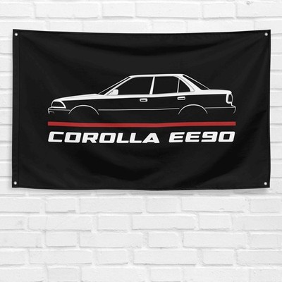 Corolla EE100 1991-1997 3x5 ft Flag Garage Wall Decor Birthday Gift Banner