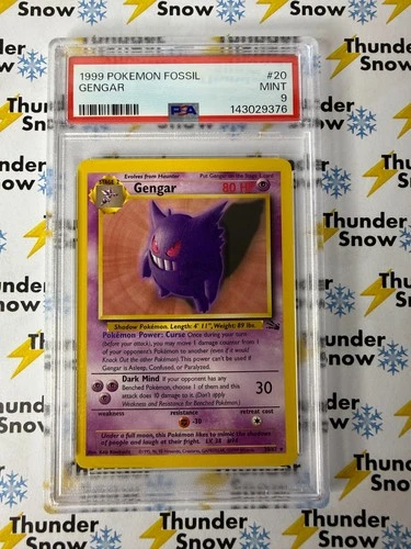Gengar #20 1999 Pokemon Fossil PSA 9