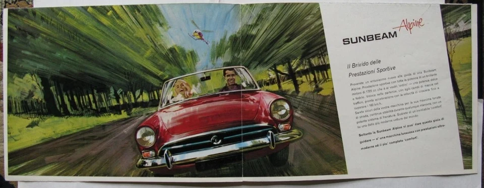 SUNBEAM Alpine Series V 1725cc Car Sales Brochure c1966 #6007/EX/IT Italian - Image 2 of 4