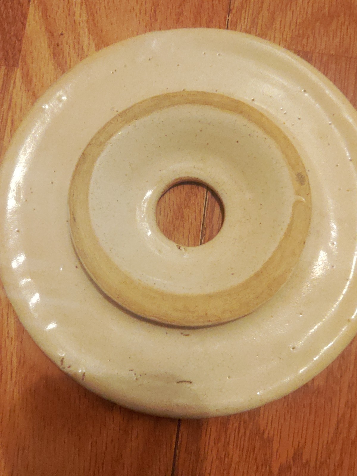 Antique Louisville Pottery Co. Indian Head Blue Cherokee Stoneware Butter Churn