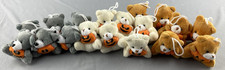 12 Mini Plush Teddy Bear Halloween Pumpkins Decor Gift Bags Trick or Treaters