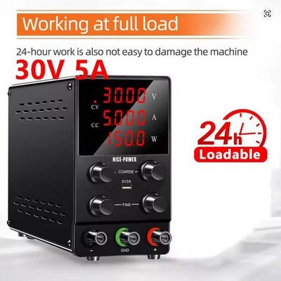 NICE POWER SPS305 DC Netzteil Labornetzgerät Digital Anzeige 0-30V 5A USB 5V 2A