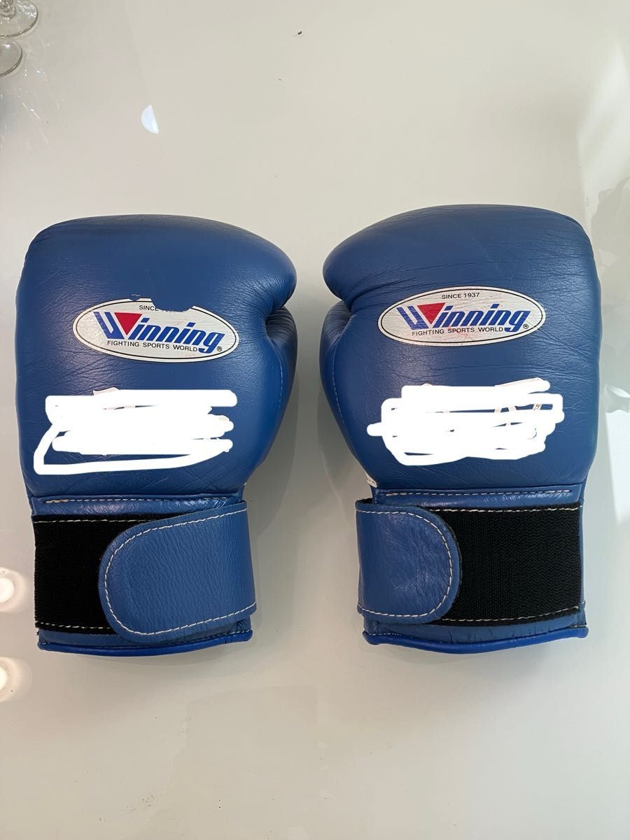 Winning 10oz Blue Boxing Gloves Used | eBay