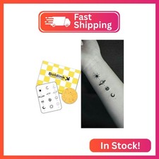 Space Semi Permanent Tattoo for Wrist Arm Planet Sun Moon Temporary Tattoos