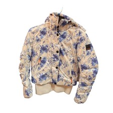 Bogner Fire + Ice LoveShackFancy Sella-D Down Ski Jacket Blue Floral Puffer S 6