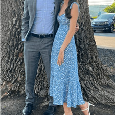 Reformation Blue Floral Nikita Dress in Marie - 0