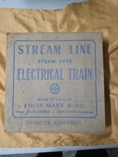 Louis Marx Stream Line Steam Type Electrical Train Set 25000 W/Box/Read Vintage