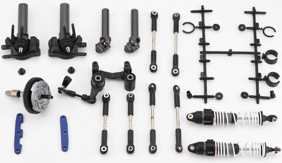 Fits Traxxas RUSTLER 4x4 VXL Front DRIVESHAFTS, Bellcrank Links Shocks Clutch - Image 2 of 4