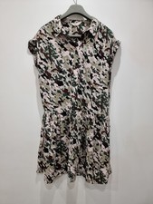 Hush green/burgundy/light pink camouflage knee lenght dress size 10