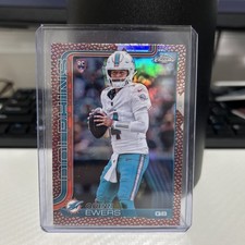 2025 Topps Chrome Quinn Ewers #316 RC Pigskin Refractor Dolphins