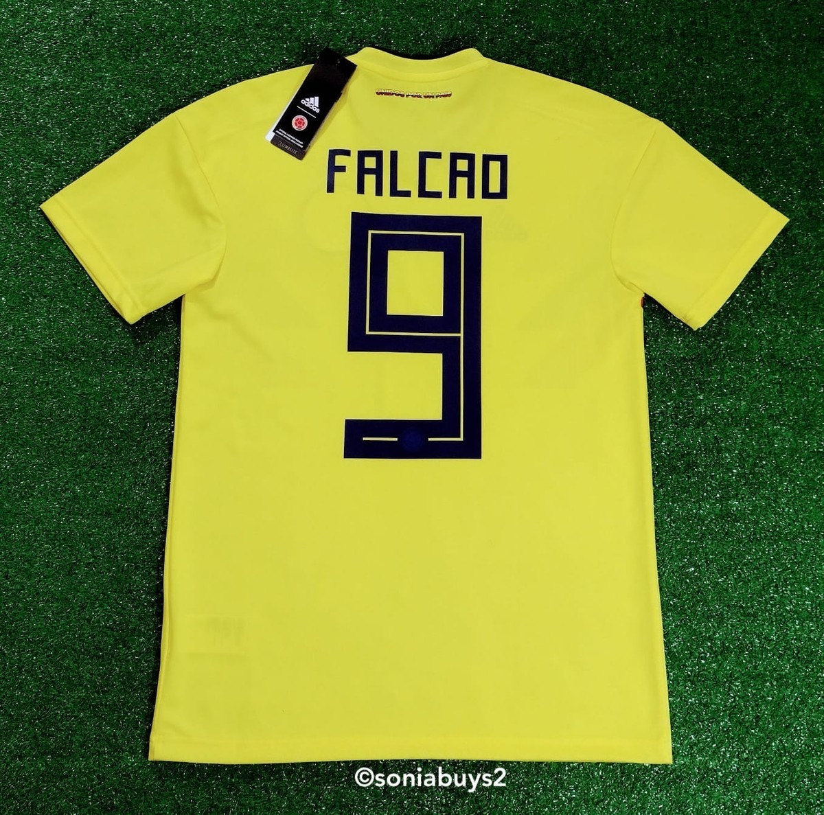 Adidas Men's FALCAO Colombia Home Soccer Jersey, CW1526, Yellow