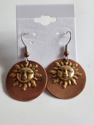 Coppertone Sunlight Earrings 1 1/2'' Dangle