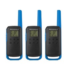 Motorola Solutions T270TP Two-Way Radio Black W/Blue 3-pack