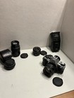 Canon Ae-1 Program 35mm Slr Film Camera And 3 Lens Plus Tele Converter