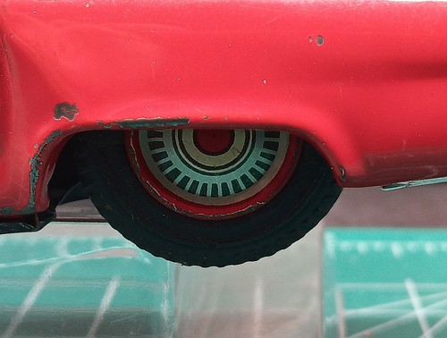 Vtg Bandai Ford Thunderbird Friction Toy Car 8" Tin/Metal *Restoration Project - Picture 8 of 21