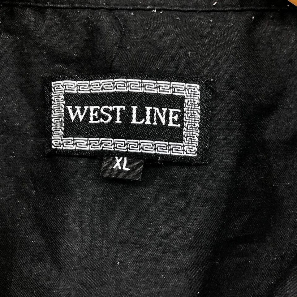 Vintage WEST LINE short-sleeved open-collar Mexican/Cuban box shirt size XL ... - Image 3 of 4