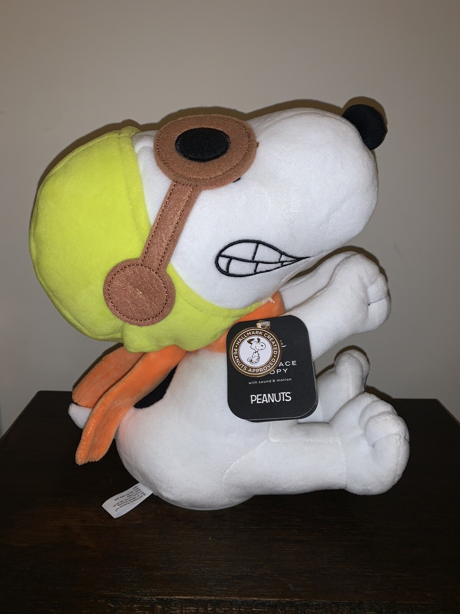 Snoopy Peanuts Hallmark Flying Ace Animated Plush Halloween Gr