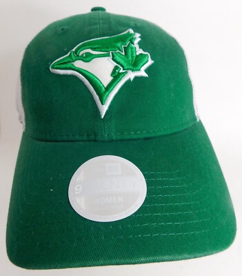 Blue Jays Toronto Hat Women Trucker Snapback Adjustable Shamrock MLB Green Cap 