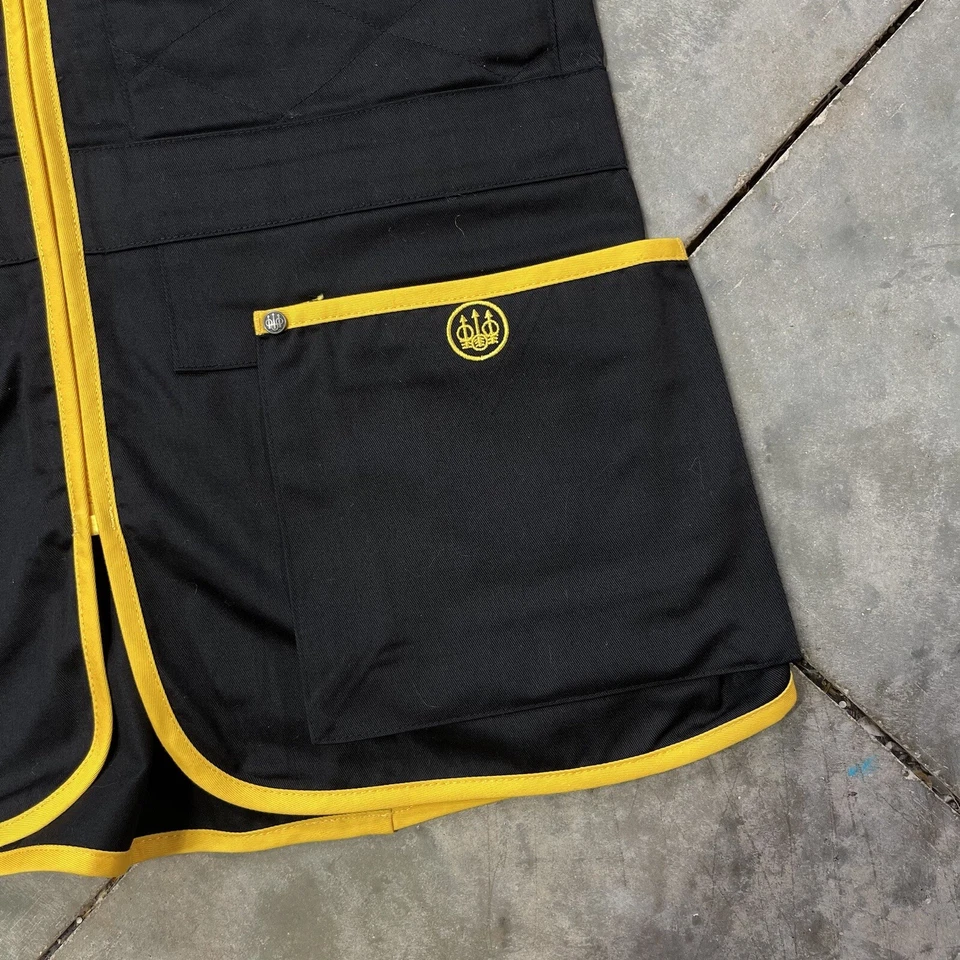 NWT Men’s Beretta Trap Cotton Vest Black / Yellow Large - Image 4 of 4
