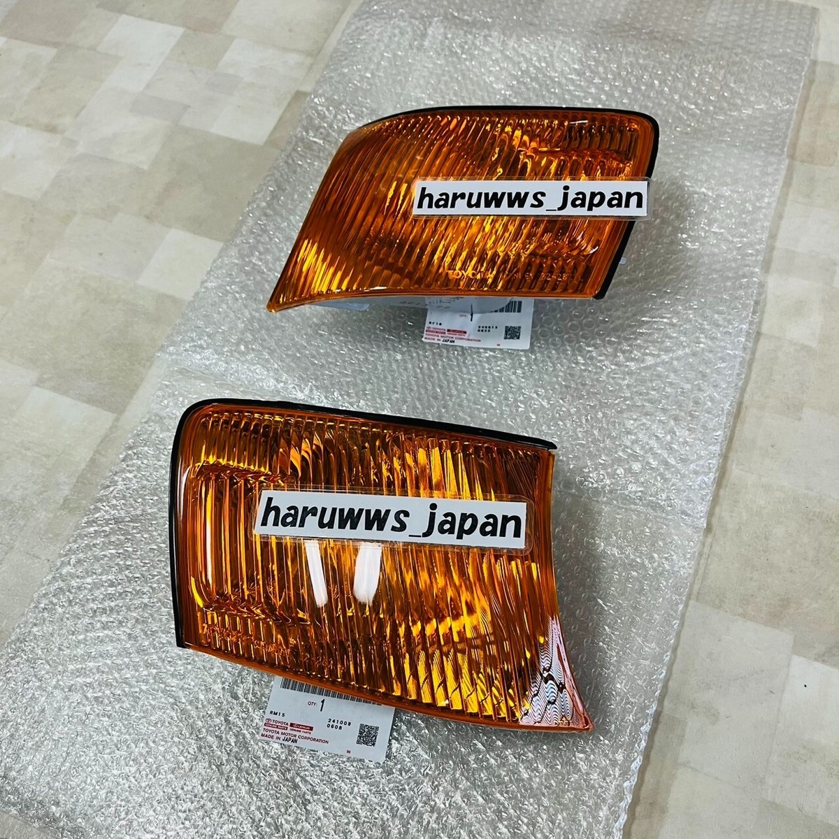 OEM Toyota Chaser JZX100 Front Turn Signal Lamp Lens RH LH Set