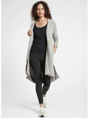Athleta Harmony Wrap 2.0 Jacket,  Light Grey Heather  SIZE S    #982379 W0622