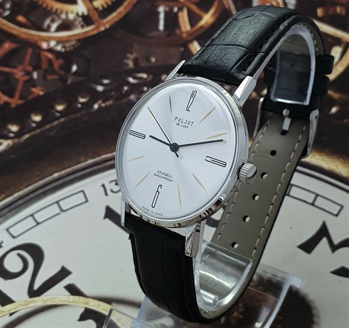 NOS! Poljot De LUXE Ultra SLIM 23 Jewels 2209 Soviet Vintage Men's Watch USSR - Picture 4 of 12