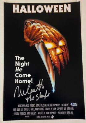 NICK CASTLE SIGNED HALLOWEEN 12X18 PHOTO AUTOGRAPH BECKETT COA D