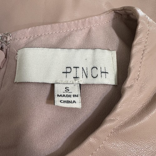 Pinch Faux Leather Dress Pink S - Picture 10 of 11