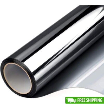 Window Privacy Film One Way Daytime Mirror Vinyl Stickers Sun Block Glass Paper