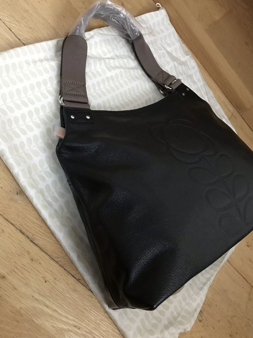 Orla Kiely Flower Stem Embossed Leather Shoulder Bag BNWT image 6