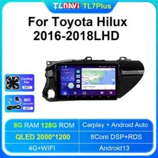 10" Carplay Android 13 Car Stereo Radio GPS Navi RDS For Toyota Hilux 16-18 LHD