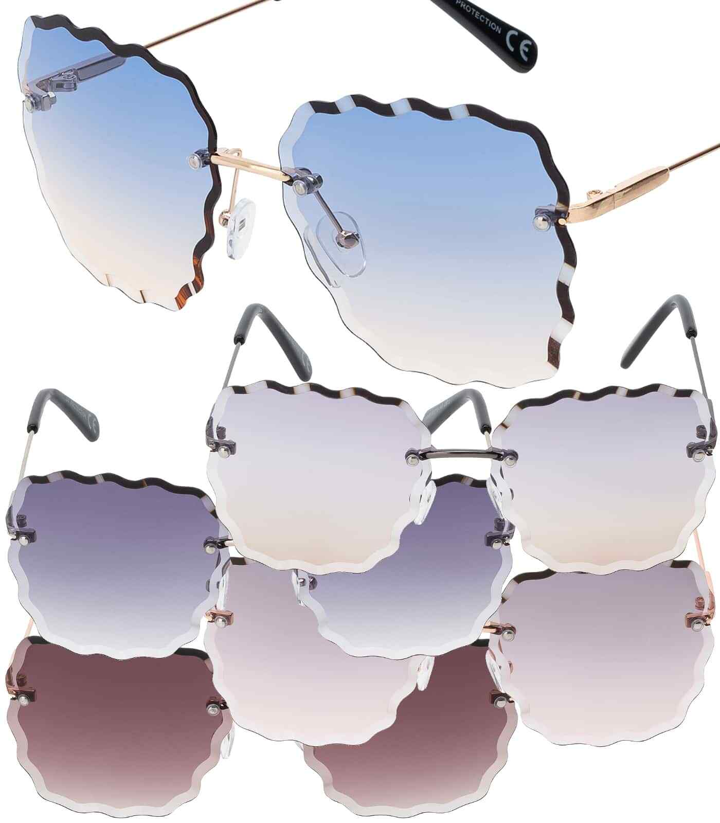 Retro 70s Nerd Sunglasses Angular Modern Design for Women and Girls-image